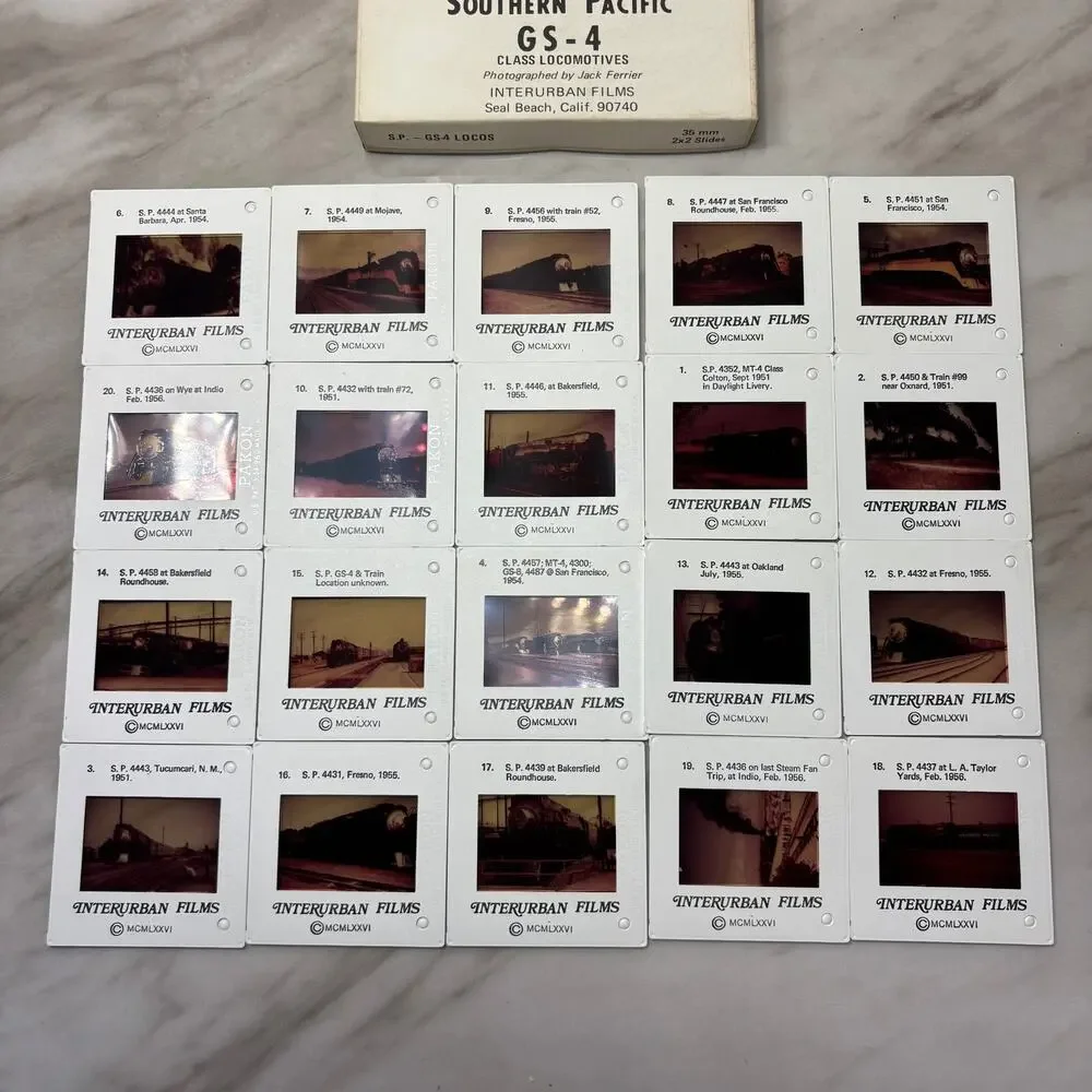 Vintage Southern Pacific GS-4 35mm Film Slides Set of 20